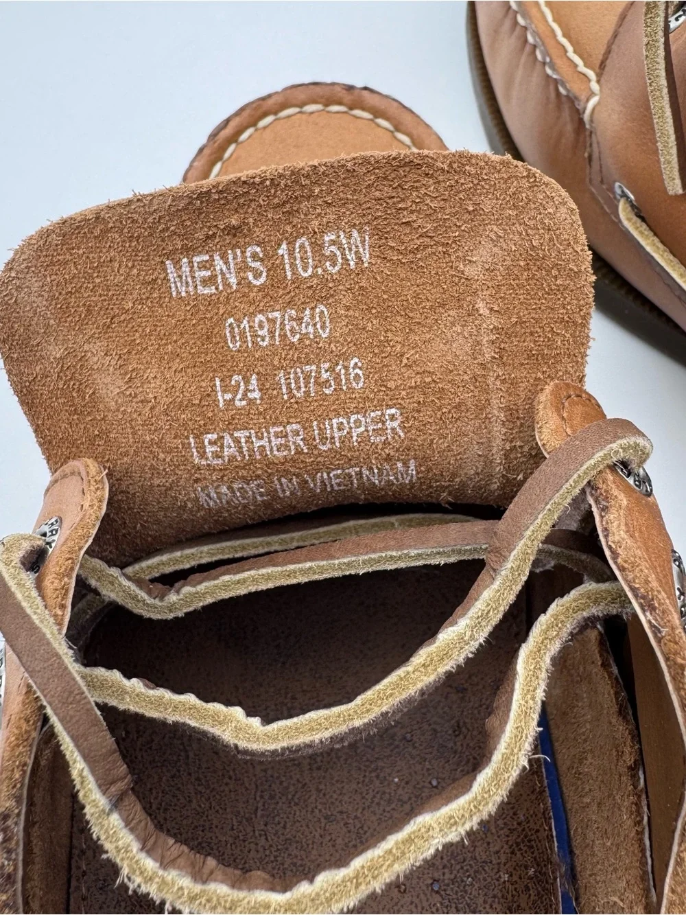 Sperry A/O 2-Eye Sahara Leather Boat Shoes Royal Brown Men 10.5 W NIB